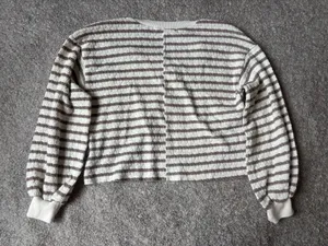 Altar'd State Striped Textured V-Neck Sweater | Size Small thumbnail 2