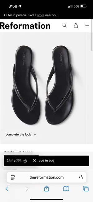 reformation amelia flip flops thumbnail 2