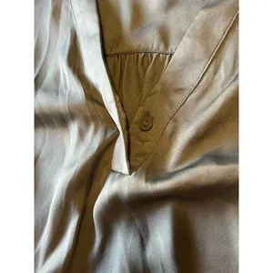 HM Dress Women’s Size Small Sage Green Short V Neck Elastic‎ Waist Silky Feel thumbnail 13