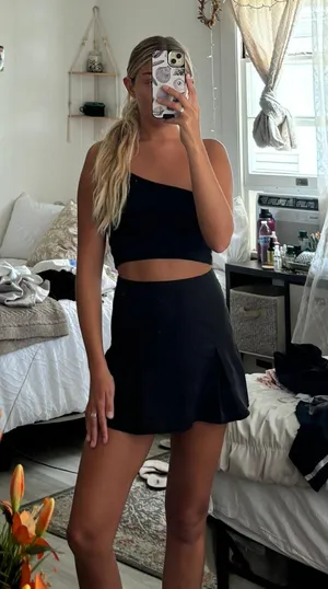 Pleated Black Skirt Size XS thumbnail 1