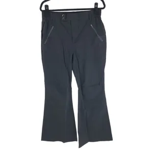 Halara High Waisted Belted Button Zipper Pocket Flare Casual Cargo Pants Black L thumbnail 4