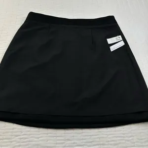 LOFT Black Suede A-Line Skirt With Back Zipper in Size 6 thumbnail 10