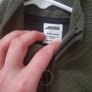 Avia Olive Green Zip-Up Jacket Longer Style Size Small 4-6 Pockets thumbnail 2
