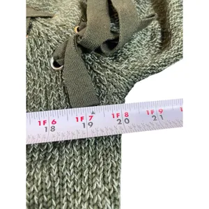 Audrey Parks Francesca’s Sweater Womens M Heathered Green Lace Up Knit Boho NWT thumbnail 8