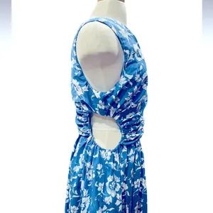 Abercrombie And Fitch One-Shoulder Cutout Maxi Dress Floral Midi Size L NWOT thumbnail 6