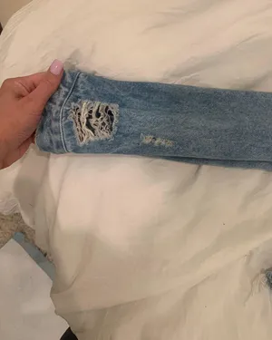 Cropped Distressed Denim Jacket thumbnail 5