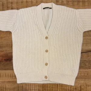 Jenni Kayne Alpaca Cocoon Cardigan XS Chunky Knit Wool Blend Oversized Cream thumbnail 10