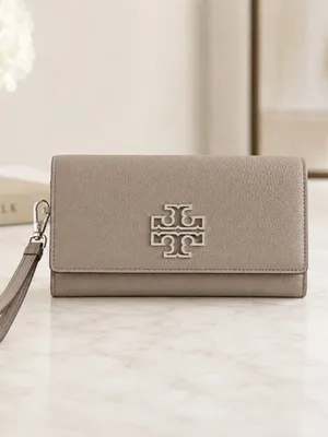 Tory Burch Britten Smartphone Wristlet French Gray NWT thumbnail 3