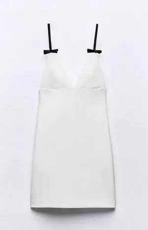 dress mini fitted bodycon white bow wedding party contain evening thumbnail 14