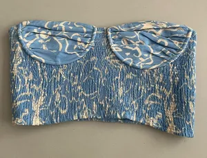 Zara Blue crop top – Size Medium Corset Boho Streetwea thumbnail 1
