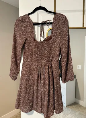 Abercrombie Brown Polka Dot Dress thumbnail 3
