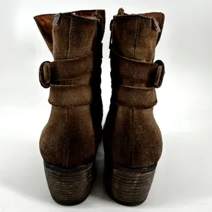Pikolinos Baqueira Cowboy Ankle Zip Suede Boots Western Block Heel Tan 8.5 thumbnail 5