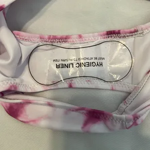 NWT Cupshe size small pink and white tie dye high cut bikini bottoms thumbnail 9