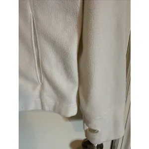 Women's Harley Davidson Cream Off White Full Zip Fleece Jacket Sz Large Moto thumbnail 4