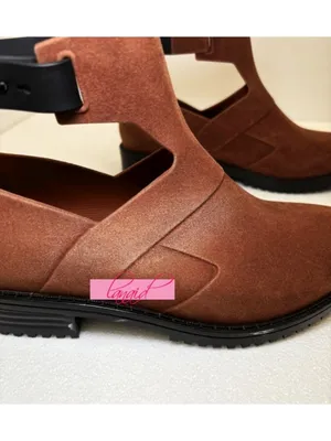 Melissa Antares II Boots Brown Low Cut-Out Suede Buckles Ankle Flat Booties 7 thumbnail 10