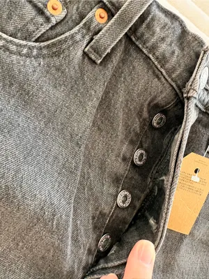 NWT Levi's 501 Women's Charcoal Gray Cutoff Denim Shorts Size 29 thumbnail 4