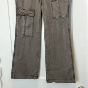 Free People dark green low rise Utility Pants Wild Truffle size 4. NWOT! thumbnail 7