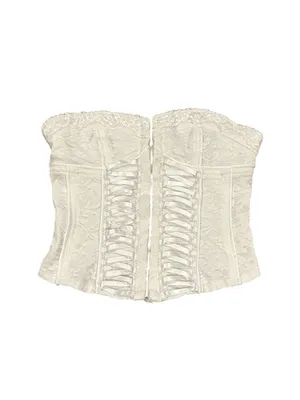 I AM GIA Novah Bustier White Bridal Wedding Corset Top S thumbnail 5