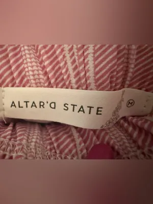 Altar'd State Pink Striped Lounge Pants thumbnail 4