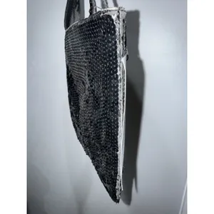 Vintage Miu Miu Hand Bag Black Sequins‎ See Photos G thumbnail 7