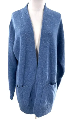 Orvis‎ blue cashmere cardigan sweater sz M thumbnail 1
