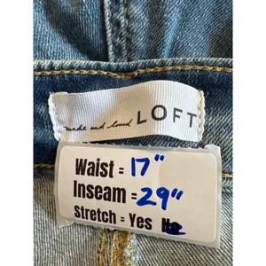 Loft Curvy Skinny‎ Crop Jeans Medium Wash Blue Denim Size 31/12 494746M thumbnail 3