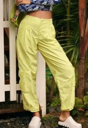 Free People FP Movement by Free People Mesmerize Me Cargo Pants, Yellow medium thumbnail 1