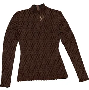 Vintage Alberto Makali floral lace long-sleeve blouse thumbnail 1
