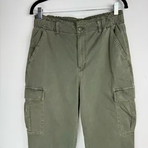 American Eagle Cargo Relaxed Mom Jogger Sz 10 Olive Army Green Cotton Blend thumbnail 8
