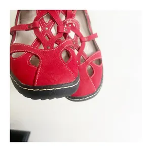 JAMBU Spain Red Suede Strappy Mary Jane Style Sandals Women’s Size 9 Comfort thumbnail 9