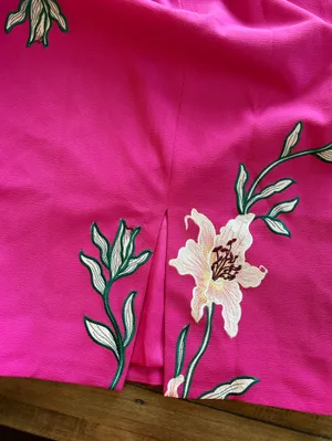 Dress the Population Nicole Floral Tropical Fuchsia Cocktail Dress L thumbnail 11