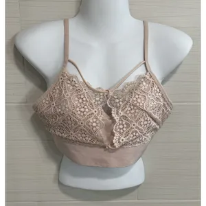 Auden Blush Pink Lightly Lined Lace Bralette XL, Soft Girl Romantic Feminine thumbnail 1