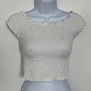 Brandy Melville Cotton White off the Shoulder Crop Top - OS thumbnail 2
