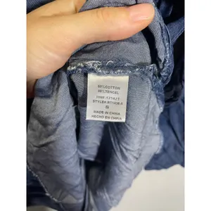 Denim by Ellison Off Shoulder Top Womens S Blue Crinkle Chambray Boho RT1436-5 thumbnail 3