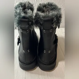 Merrell Black Winter Boots with Fur Trim thumbnail 5