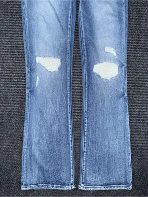 Buckle Black Fit No 53 Bootcut Stretch Jeans Distressed Sz 29 x 34 LONG BBW5514L thumbnail 4