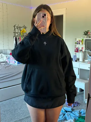 Three Nails black cross men’s hoodie thumbnail 1
