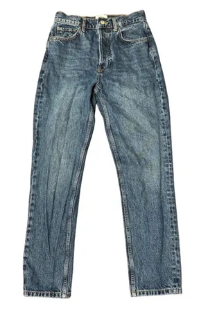 ⁠Anine Bing Sonya Jeans Size 26 High Rise Slim Straight Button Fly Rigid Denim thumbnail 1
