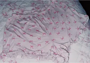 Laura Ashley pink bow pj bottoms thumbnail 1