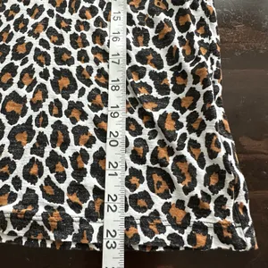 Loft A.L.C. Kati Tee Sz M leopard-print cotton puff sleeves thumbnail 6