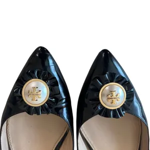 Tory Burch Melody‎ Pointed Toe Patent Flats Black 8 thumbnail 2