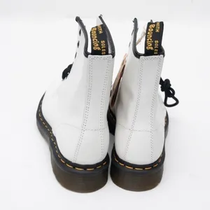 Dr Martens White Leather Combat‎ Boots Size 6 thumbnail 8