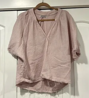 Young fabulous &‎ Broke pale pink raw hem top thumbnail 1