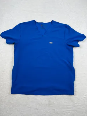 FIGS Men’s Chisec Scrub Top L Axim Cargo Pants M Royal Blue Set thumbnail 2
