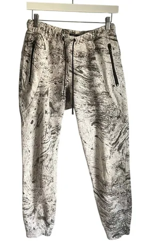 Koral Activewear White Grey Marble Jogger Sweatpants size Medium Low Rise Sweats thumbnail 1