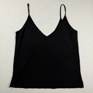 Vuori Villa Cami Black V-Neck Performance Stretch Tank Top Size L thumbnail 2
