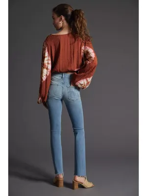 NWT Mother Mid Rise Dazzler Ankle Fray in Weekend Kitten Stretch Jeans 26 thumbnail 3