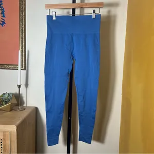 SET Active Sculptflex High Rise‎ Seamless Leggings Crop Gym Yoga Blue Size M thumbnail 3