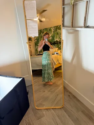 Skies Are Blue green floral maxi skirt S thumbnail 5