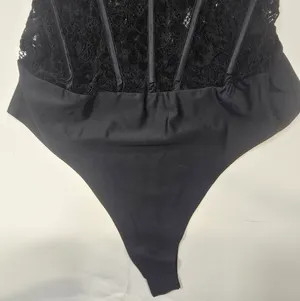 CAMI NYC Anne Corded Lace Bodysuit in Black thumbnail 4
